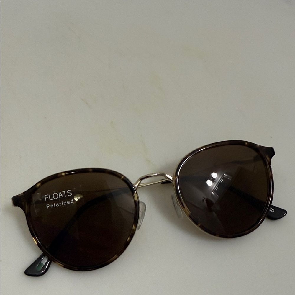Floats Polarized Sunglasses Round Frame Tortoise Dark Tint - BRAND NEW